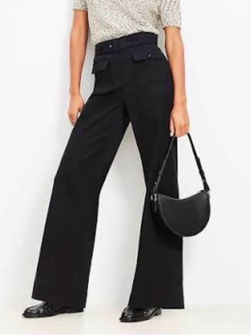 LOFT Size 16 - Black Wide-Leg Trousers - Still On Their Website For $74.99!!